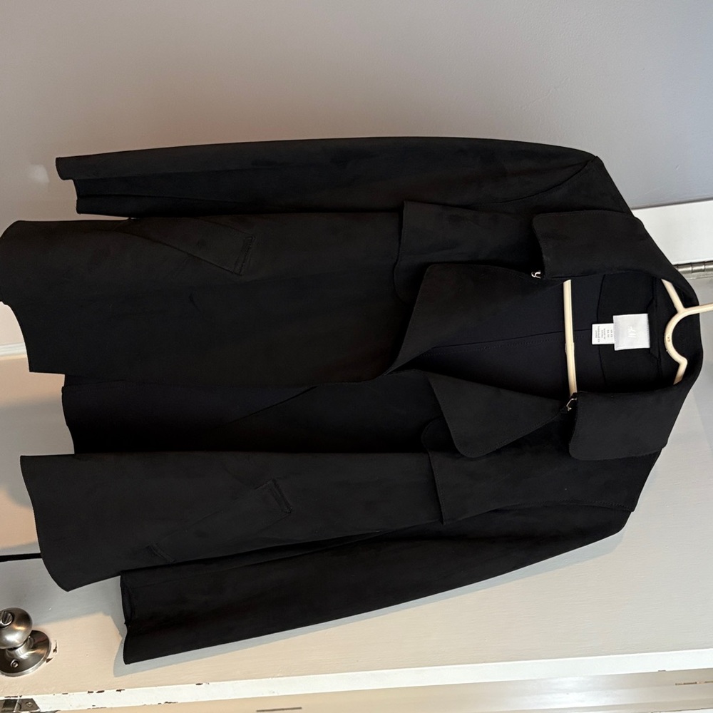 H&M Elegant Black Short Trench Coat - Picture 6 of 9